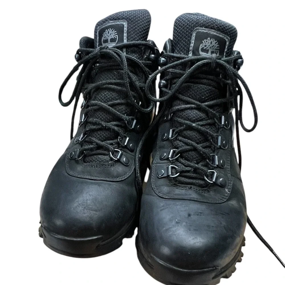 Timberland Men's Mt. Maddsen Hiking Waterproof Boots - Black Leather - Size 9